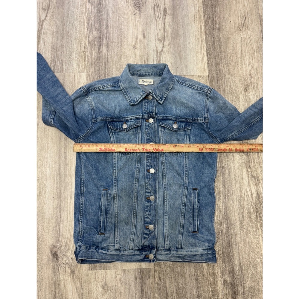 Madewell Women's The Oversized Trucker Jean Jacket in Bankfield Wash Size Small - Picture 8 of 10